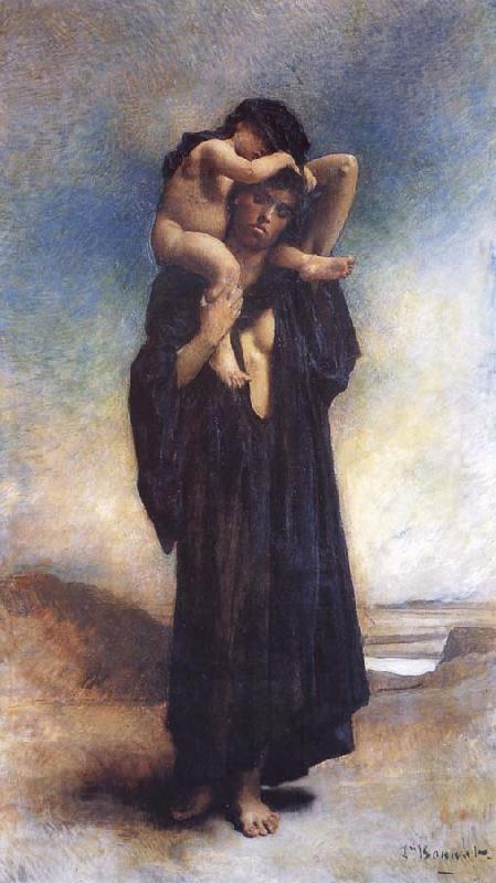 Leon Bonnat Peasant woman and her Child China oil painting art